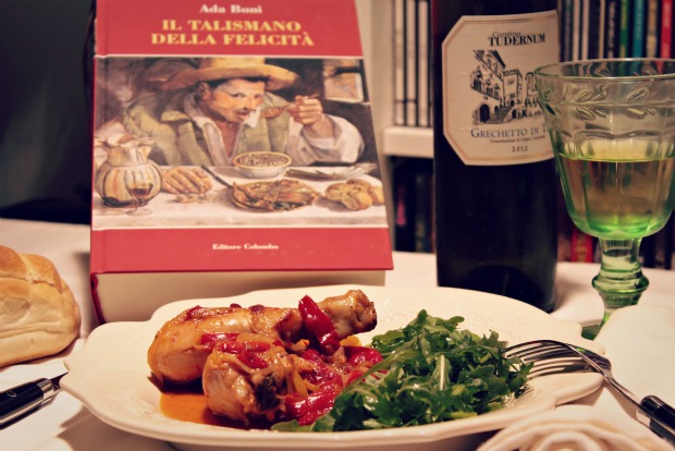 Muslos de pollo con pimientos a la romana ~ Recetas Segundos ~ La ragazza col mattarello Muslos de pollo con pimientos a la romana ~ Recetas Segundos ~ La ragazza col mattarello