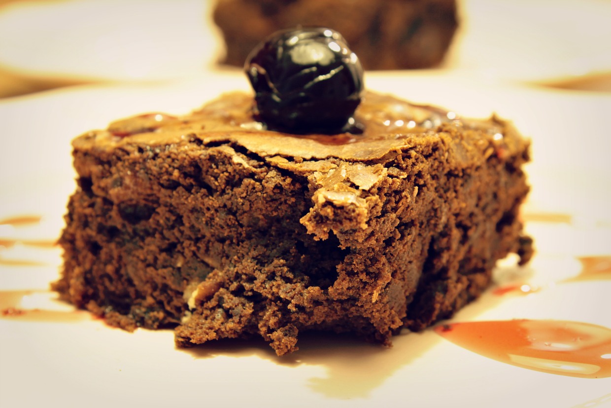 Brownie d'amarene sciroppate o cireretes en almívar ~ Postres Receptes ~ La ragazza col mattarello Brownie d'amarene sciroppate o cireretes en almívar ~ Postres Receptes ~ La ragazza col mattarello
