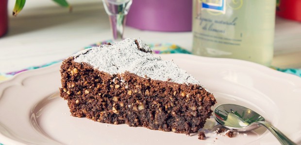 Receta de torta Caprese: pastel de chocolate y almendras sin harina ~ Dulces Recetas  ~ La ragazza col mattarello