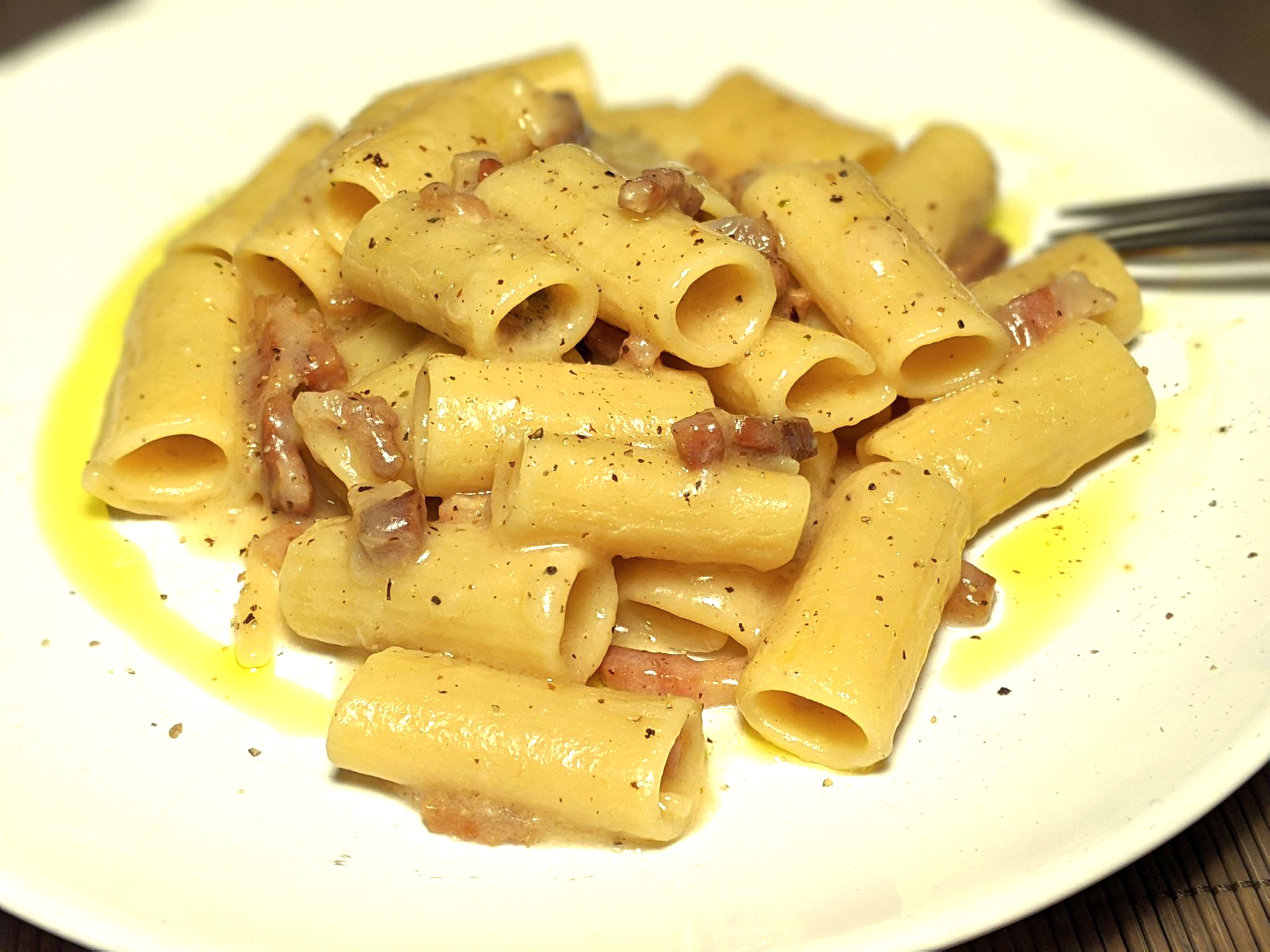 Pasta alla gricia La ragazza col mattarello