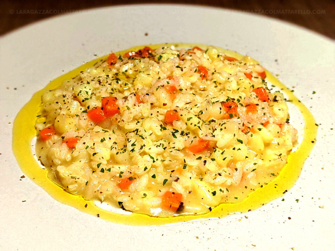Risotto de patata i pastanaga