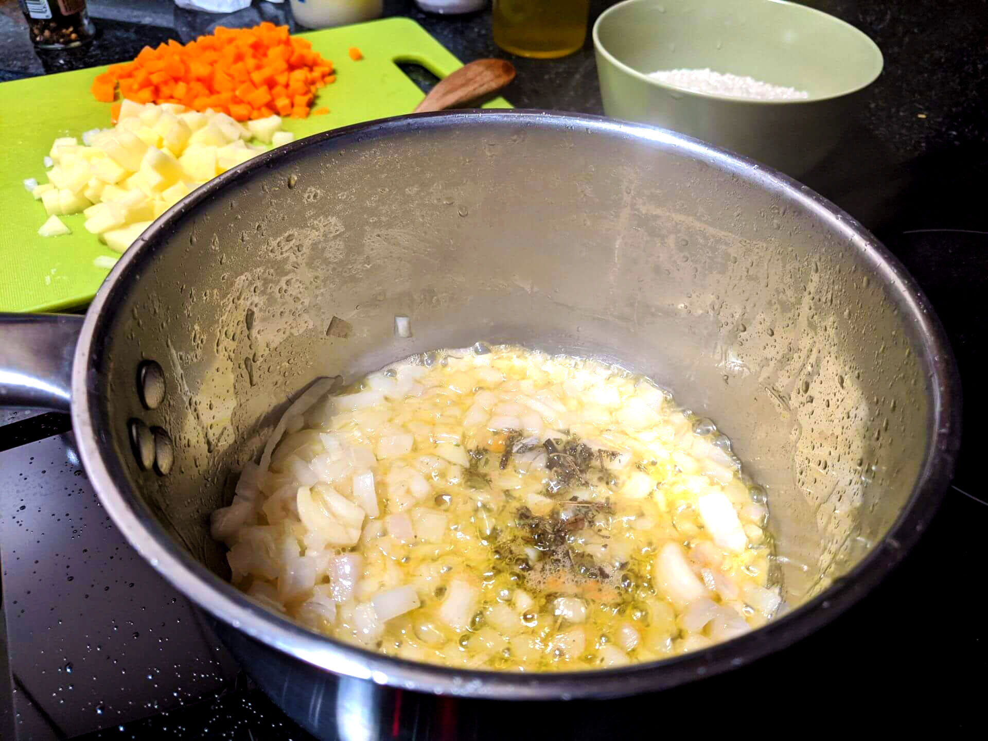 Risotto de patata y zanahoria ~ Primeros Recetas ~ La ragazza col mattarello Risotto de patata y zanahoria ~ Primeros Recetas ~ La ragazza col mattarello