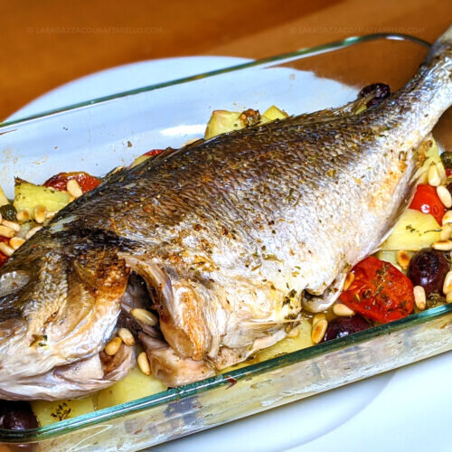 Baked gilthead bream (orata alla ligure) ~ Recipes Second courses  ~ La ragazza col mattarello