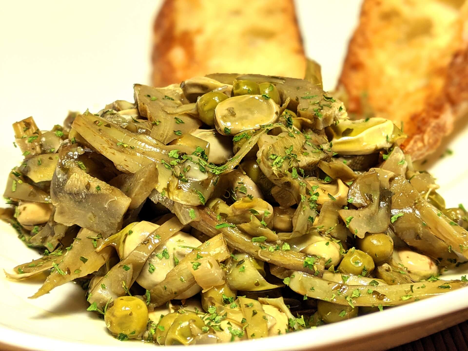 Habas, guisantes y alcachofas (Vignarola alla romana) ~ Primeros Recetas  ~ La ragazza col mattarello