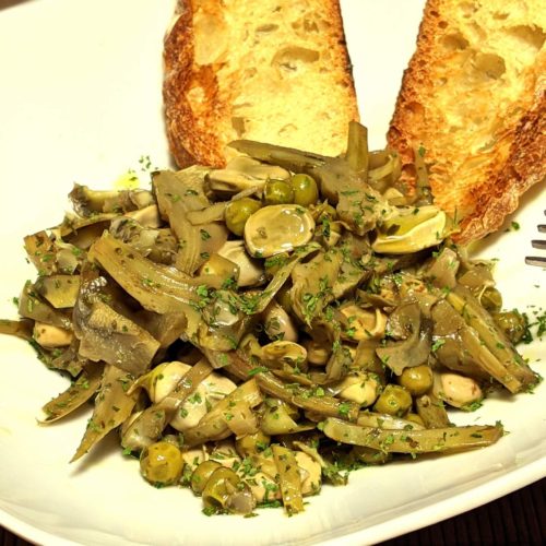 Fava beans, peas and artichokes (Vignarola alla romana) ~ Main courses Recipes  ~ La ragazza col mattarello