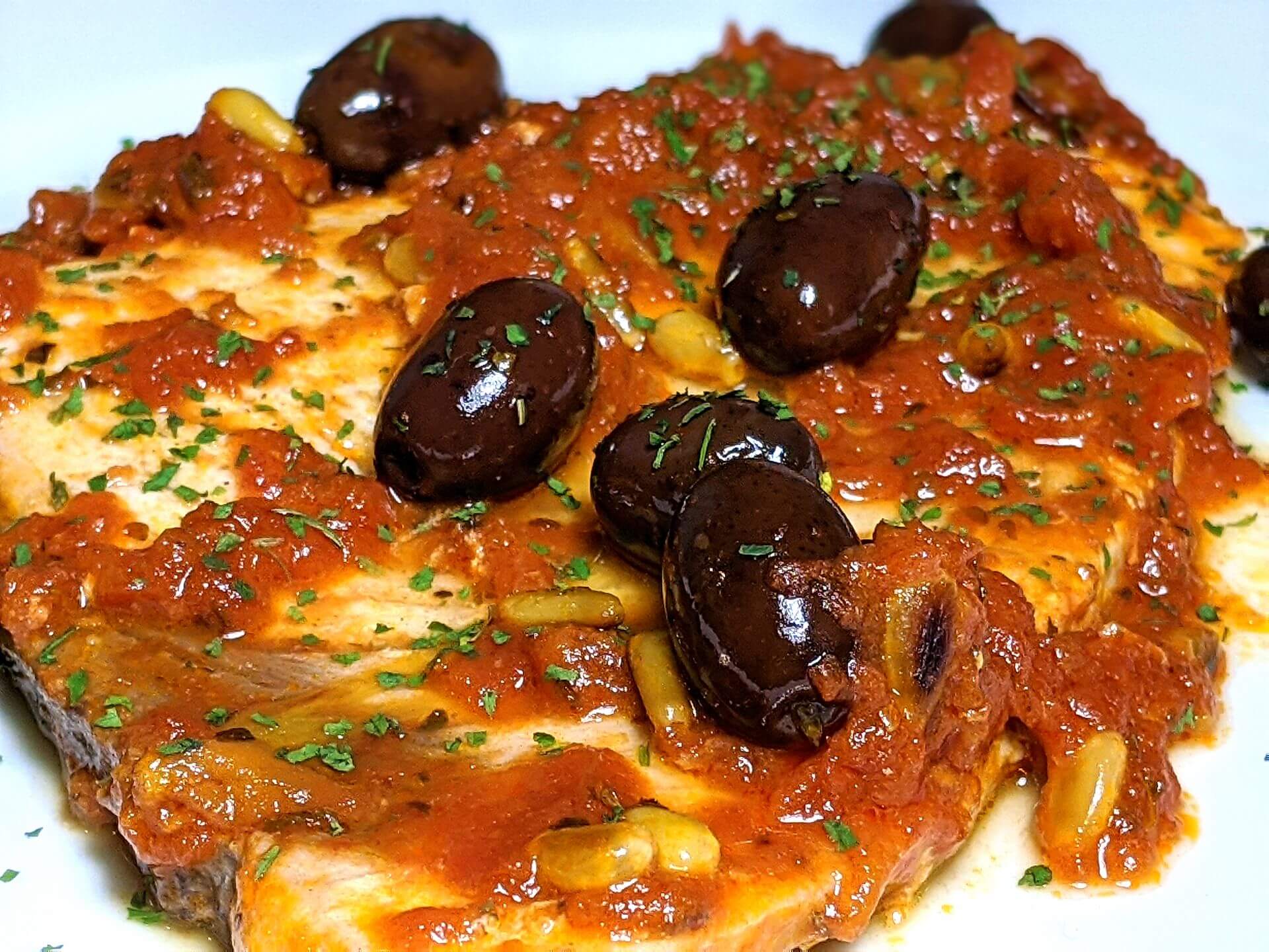 Swordfish Sicilian style (pesce spada alla siciliana) ~ La ragazza col ...