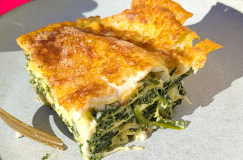 Receta de lasagna con espinacas, ricotta y mozzarella