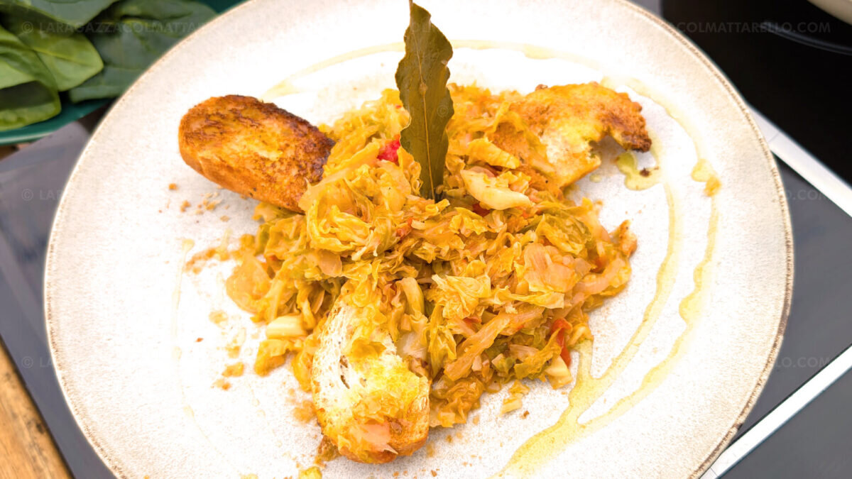 Col estofada con sabores del sur de Italia