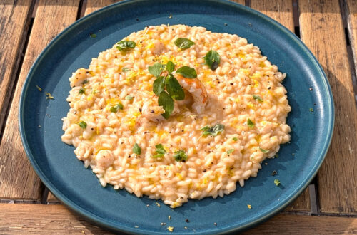 Risotto con Cava y Cigalas de San Valentín