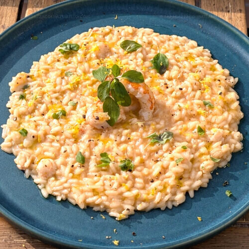 Risotto con Cava y Cigalas de San Valentín