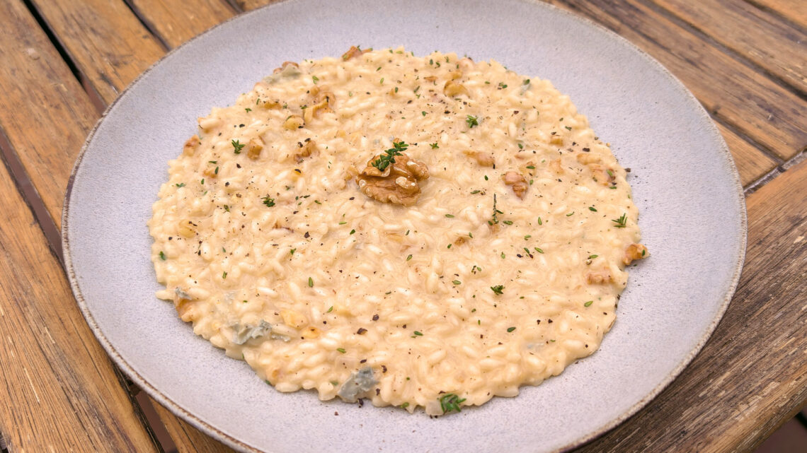 Risotto de gorgonzola y nueces - Trucos para un arroz cremoso