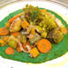 Verduras gratinadas con crema de alubias y espinacas