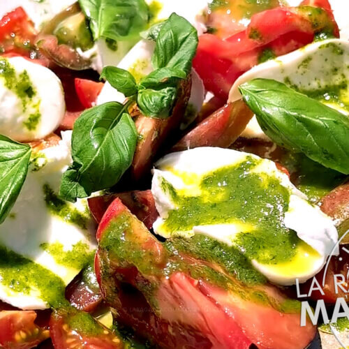 Ensalada caprese multicolor: frescura italiana para tu verano ~ Entrantes Paso a paso en tres minutos Recetas  ~ La ragazza col mattarello