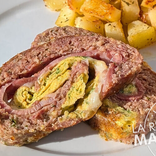 Pastel de carne italiano (Polpettone) relleno - receta de la abuela