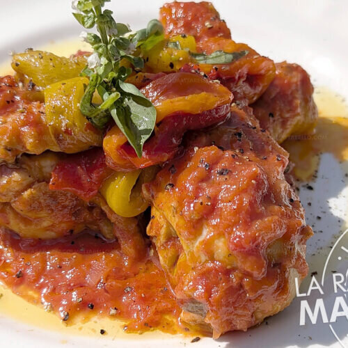 Pollo con pimientos a la romana: la receta auténtica