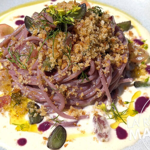 Pasta con ajo blanco y uvas: una receta fusión sorprendente ~ Fusión Mis recetas Primeros Recetas ~ La ragazza col mattarello Pasta con ajo blanco y uvas: una receta fusión sorprendente ~ Fusión Mis recetas Primeros Recetas ~ La ragazza col mattarello