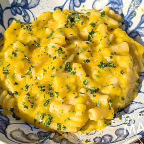 Pasta con calabaza a la napolitana con scamorza ahumada