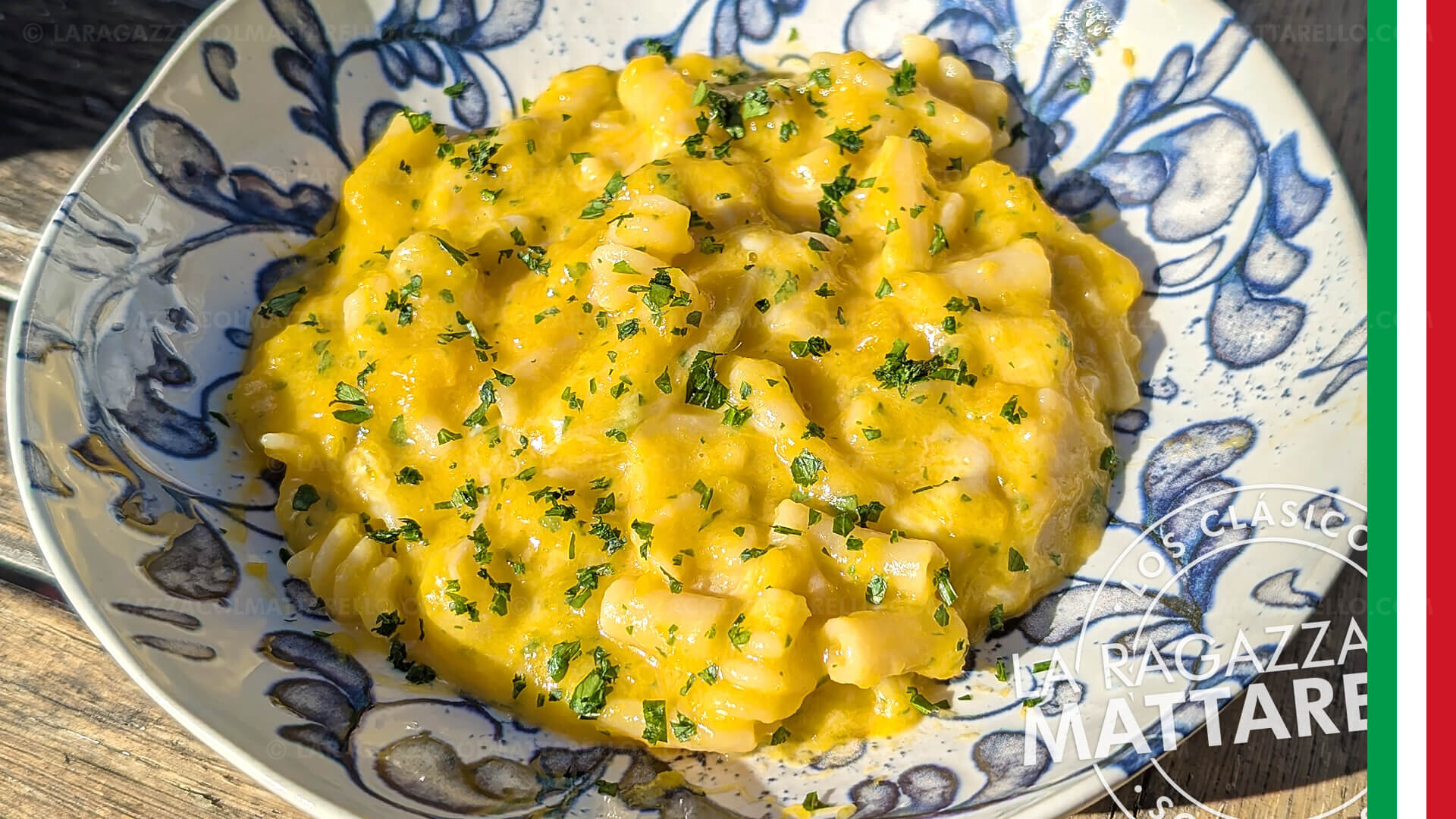 Pasta con calabaza a la napolitana con scamorza ahumada